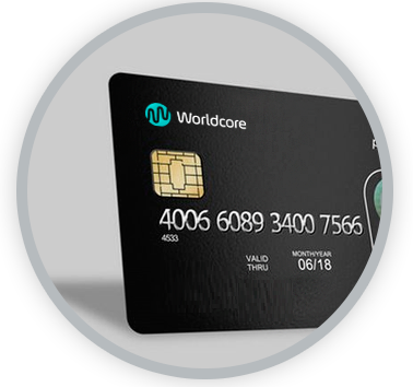 Worldcore Visa debit card